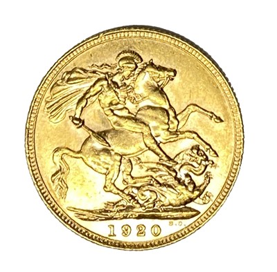 Lot 56 - George V gold Sovereign coin, 1920, Perth mint