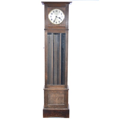 Lot 618 - Oak longcase clock, 1920's