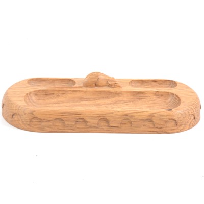 Lot 1028 - Robert 'Mouseman' Thompson of Kilburn, an oak pen tray