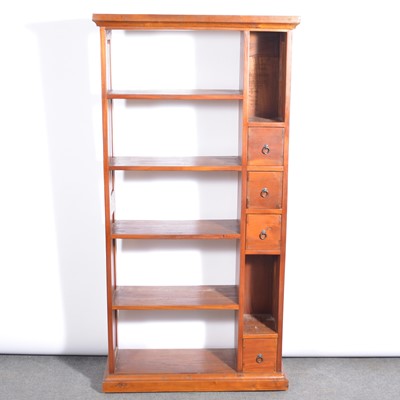 Lot 631 - Modern hardwood open bookcase