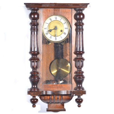 Lot 641 - Vienna wall clock, 8 day movement striking on a gong