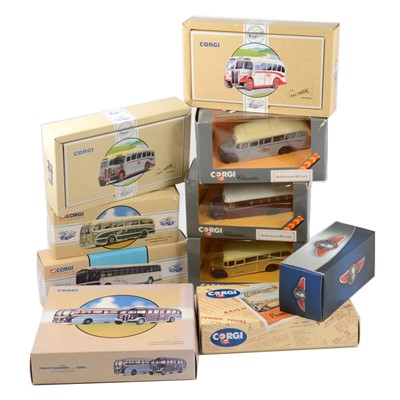 Lot 163 - Corgi Classics die-cast model coaches, nine including 97053 Burlingham Seagull