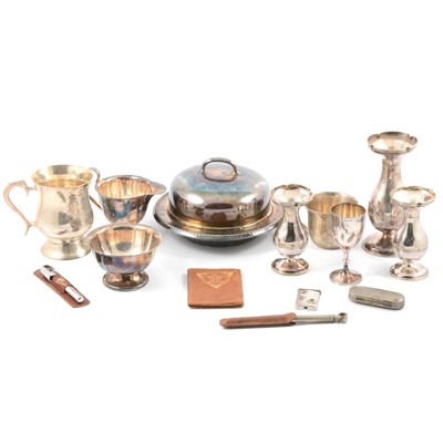 Lot 87 - A silver cup, Deakin & Francis, Birmingham 1931, and various and silver-plate