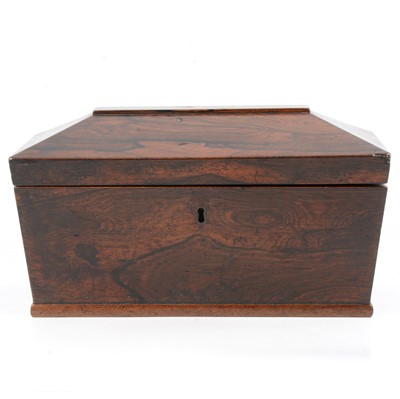Lot 80 - Rosewood sarcophagus shaped teacaddy