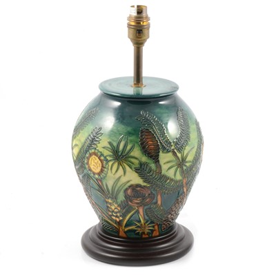 Lot 49A - Moorcroft Pottery lamp base, pine cone design