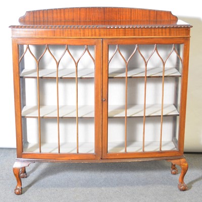 Lot 573 - Mahogany bowfront china cabinet