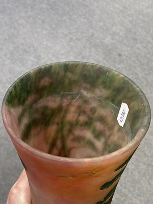 Lot 1013 - Daum, a cameo glass landscape vase, early 20th century
