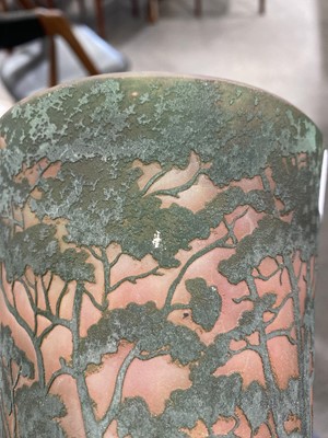 Lot 1013 - Daum, a cameo glass landscape vase, early 20th century