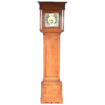 Lot 642 - Oak longcase clock, signed Fran Robotham, Hampstead