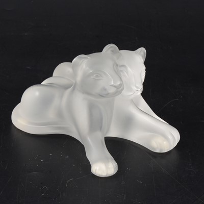 Lot 9 - Lalique Crystal, Lambwee, a frosted glass ornament