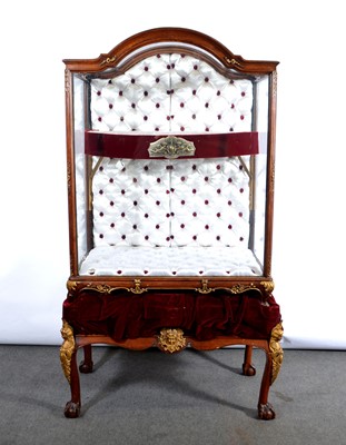 Lot 273 - French walnut display cabinet