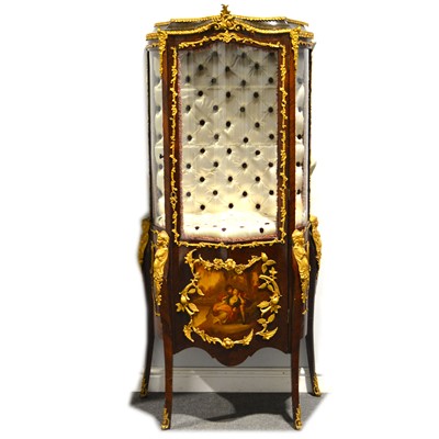 Lot 270 - Late 19th Century French kingwood vitrine
