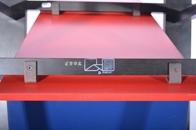 Lot 1053 - Red and Blue Chair, designed by Gerrit Rietveld, manufactured by Cassina