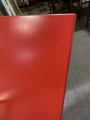 Lot 1053 - Red and Blue Chair, designed by Gerrit Rietveld, manufactured by Cassina