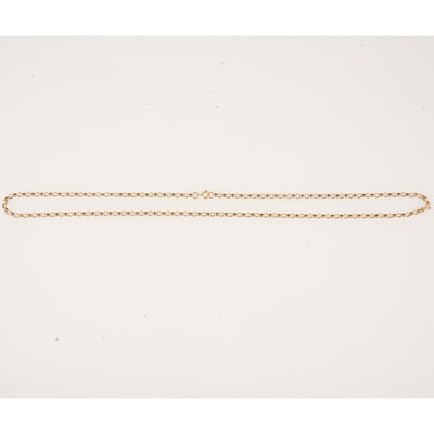 Lot 348 - A 9 carat yellow gold fancy chain link necklace.