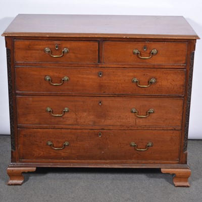 Lot 674 - George III mahogany chest of drawers.