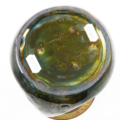 Lot 1008 - Richard Joyce for Pilkington's Royal Lancastrian, a lustre twin handled vase, 1917