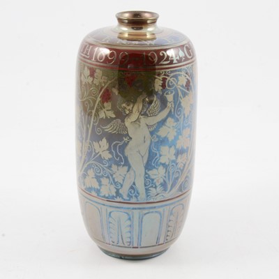 Lot 1009 - Richard Joyce for Pilkington's Royal Lancastrian, a lustre vase for a silver wedding, 1924