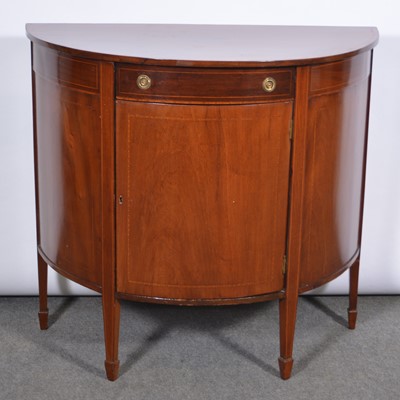 Lot 602 - Edwardian mahogany demi lune sideboard