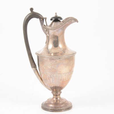 Lot 272 - George III style silver ewer, Walter & John Barnard, London 1895.