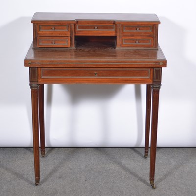 Lot 608 - Reproduction French style hardwood writing desk