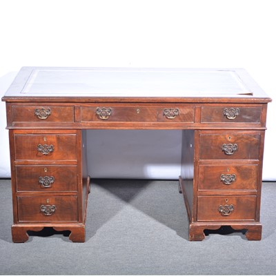 Lot 623 - Victorian mahogany twin pedestal desk