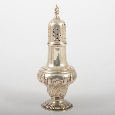 Lot 270 - Silver sugar shaker, William Hutton & Sons Ltd, London 1897.