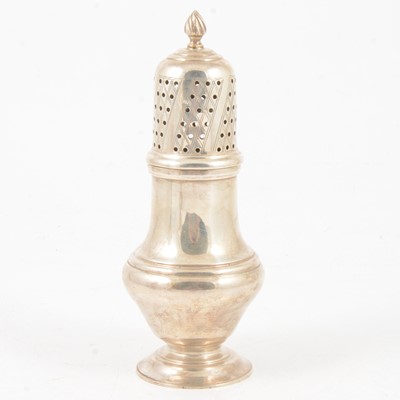 Lot 271 - Silver sugar shaker, J B Chatterley & Sons Ltd, Birmingham 1969.