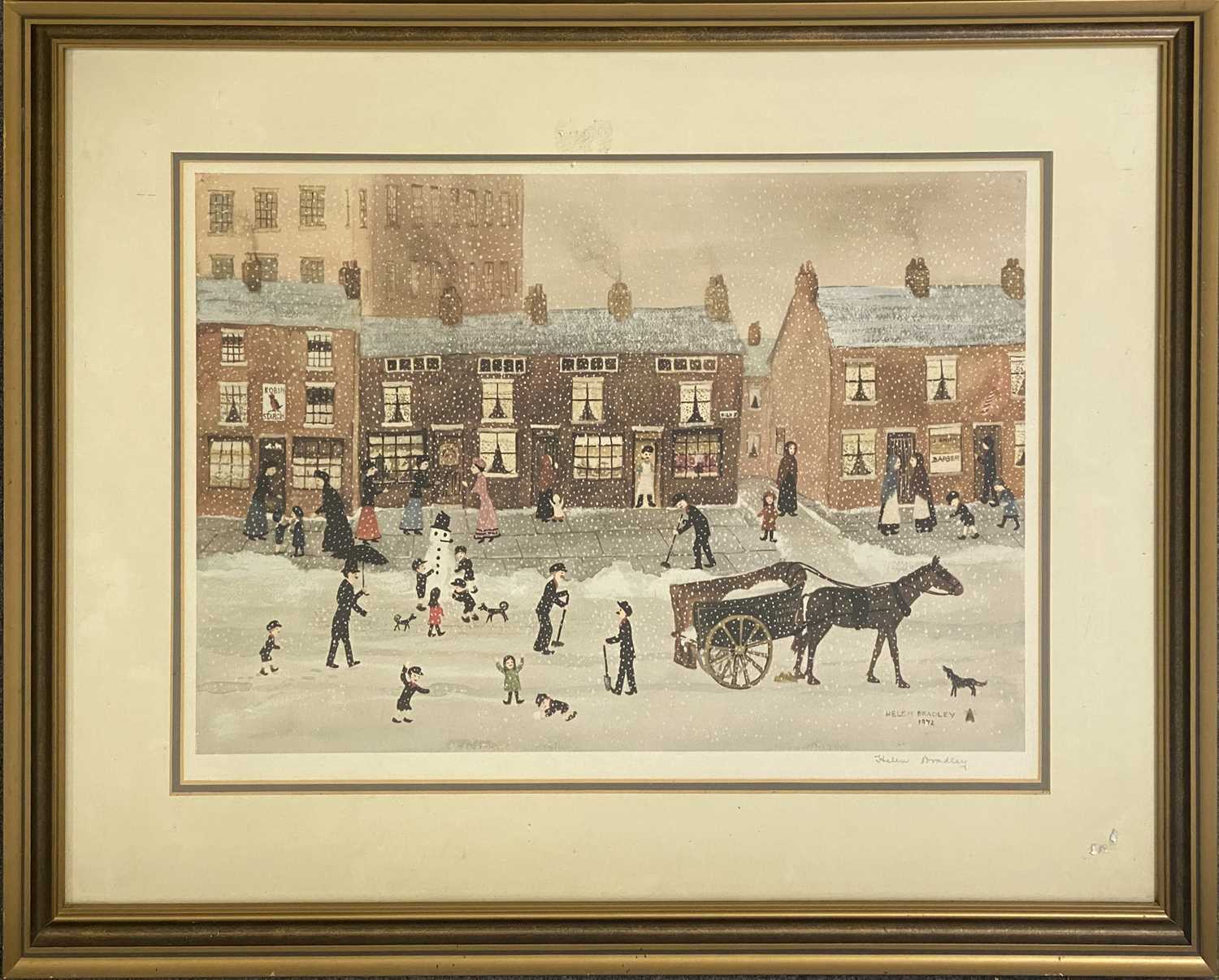 Lot 1071 - Helen Bradley, Snowman