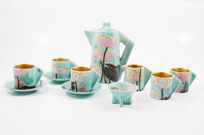 Lot 1020 - Clarice Cliff, an 'Inspiration Lily' part coffee service