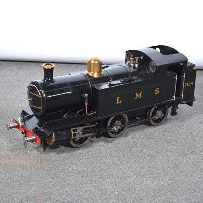 Lot 4 - A well-built 3.5inch gauge live steam tank locomotive, LMS, 7164, 0-6-0, black