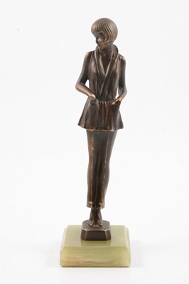 Lot 1014 - Josef Lorenzl, an Art Deco sculpture of a lady