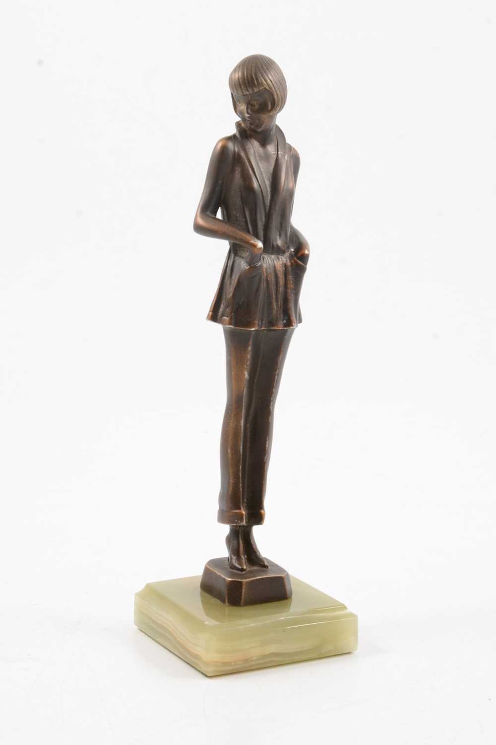 Lot 1014 - Josef Lorenzl, an Art Deco sculpture of a lady