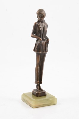 Lot 1014 - Josef Lorenzl, an Art Deco sculpture of a lady
