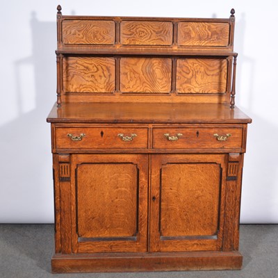 Lot 676 - Continental Gothic Revival oak servery