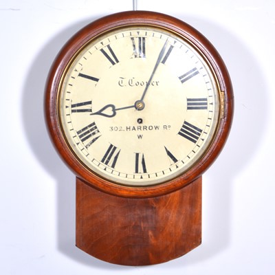 Lot 697 - Victorian mahogany Norfolk type wall clock