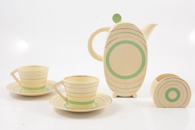 Lot 1019 - Clarice Cliff, an Art Deco Bonjour part coffee set