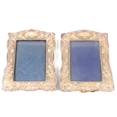 Lot 246 - A pair of Edwardian silver photograph frames, Horton & Allday, Birmingham 1901.