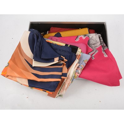 Lot 232 - Fifteen vintage headscarves, Hermes, Jacqmar, Christian Dior etc