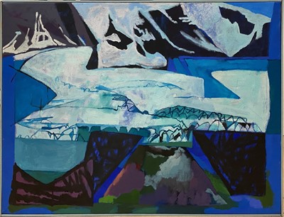 Lot 1153 - Roy Bizley, Glacier with Cone