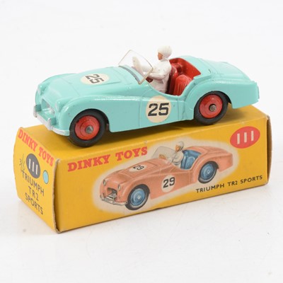 Lot 120 - Dinky Toys die-cast model no.111 Triumph TR2 Sports car