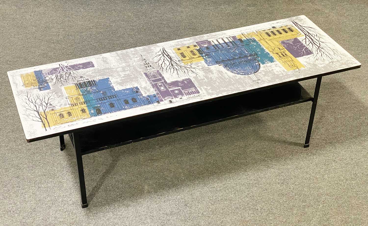 Lot 1064 - John Piper for Terence Conran, a 'London Skyline' coffee table, 1950s