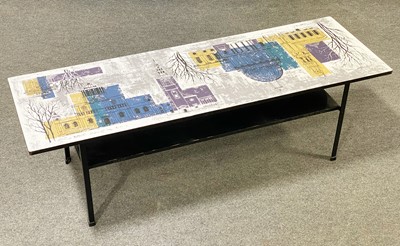 Lot 1064 - John Piper for Terence Conran, a 'London Skyline' coffee table, 1950s