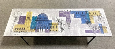 Lot 1064 - John Piper for Terence Conran, a 'London Skyline' coffee table, 1950s