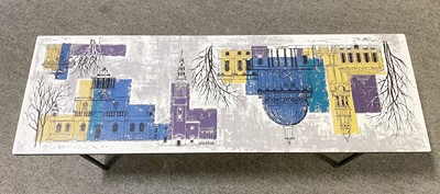 Lot 1064 - John Piper for Terence Conran, a 'London Skyline' coffee table, 1950s