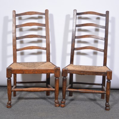 Lot 658 - Two beech child's chairs