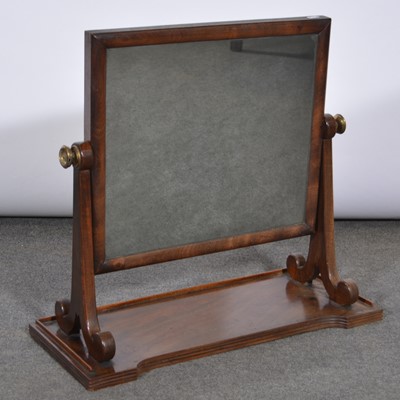 Lot 636 - William IV mahogany toilet mirror