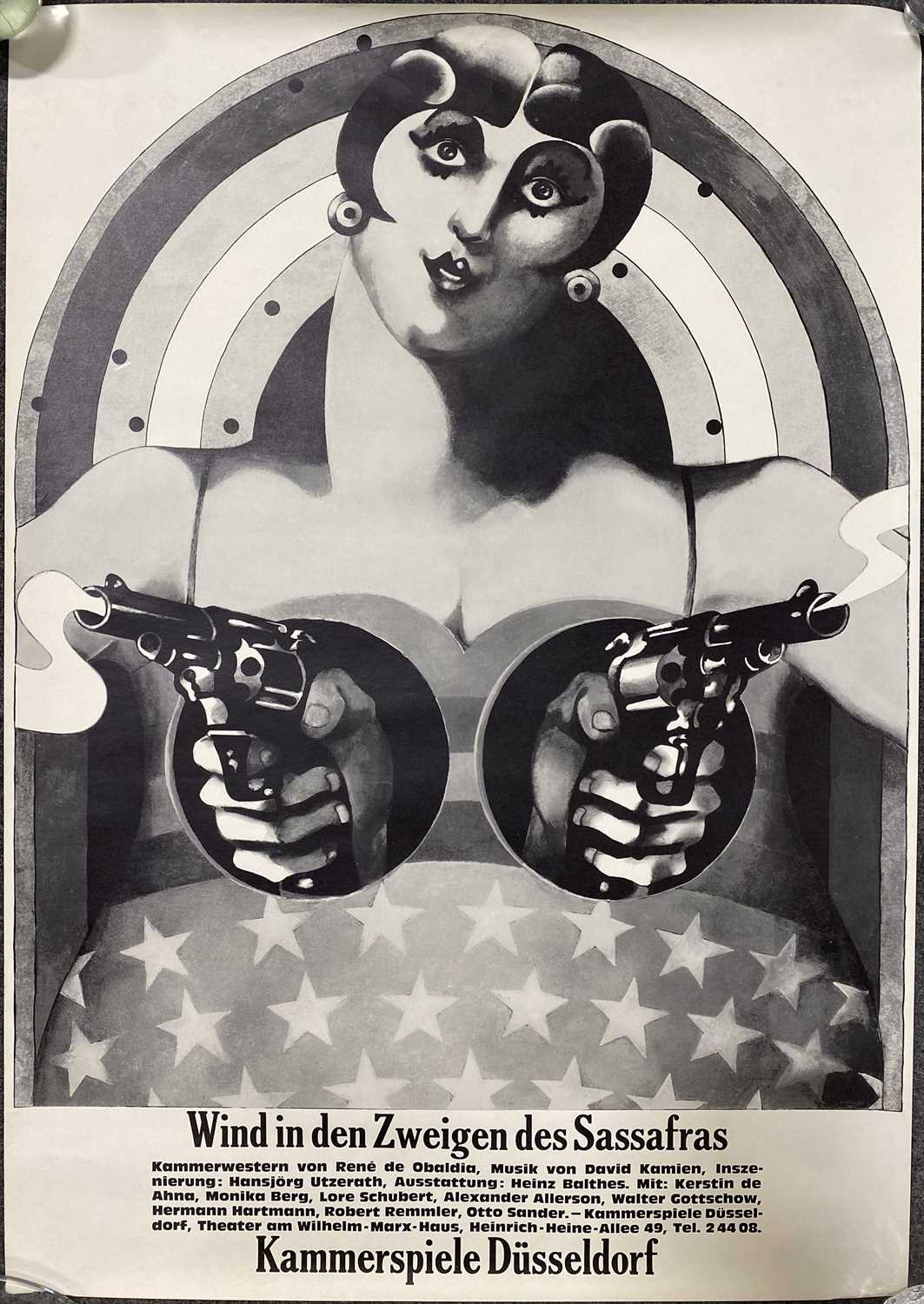 Lot 1049 - Heinz Edelmann, German theatre poster 'Wind in den Zweigen des Sassfras'