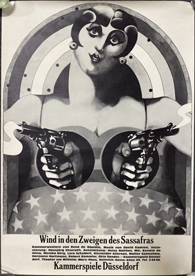 Lot 1049 - Heinz Edelmann, German theatre poster 'Wind in den Zweigen des Sassfras'