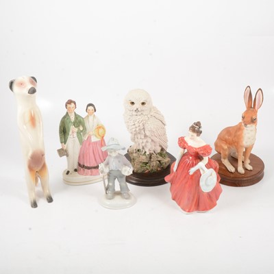 Lot 58 - Decorative ceramics including Wedgwood plates, figures, etc.